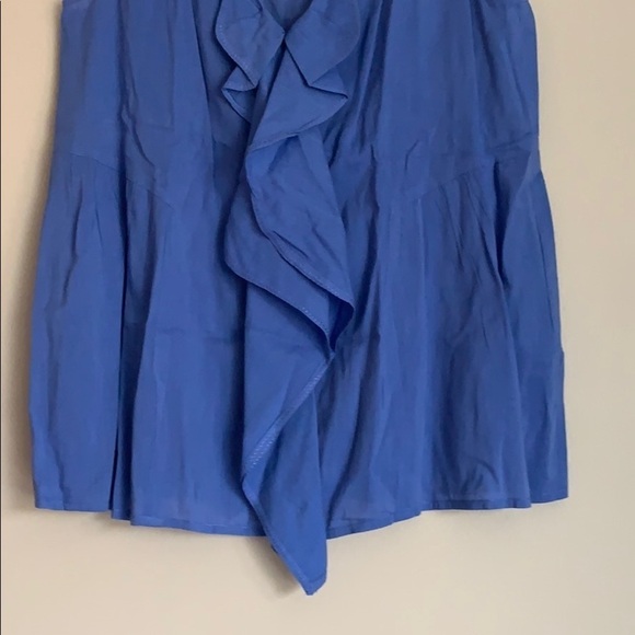 Anthropology Edme&Esyllte Ruffle Blue Top,sleeveless,size 0 - Picture 11 of 12